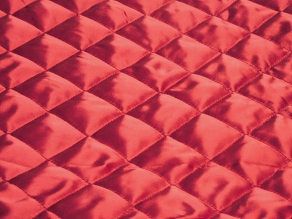 Padded Quilted Satin Lining Fabric, 150cm 59 Wide, Sold by the Meter. 