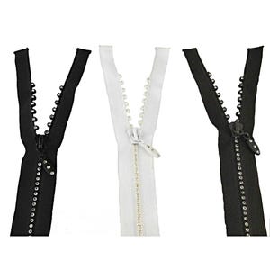 CERNIERA CHIUSURA ZIP Lampo Divisibile Beige Camm Catena Metallo - Foto 2