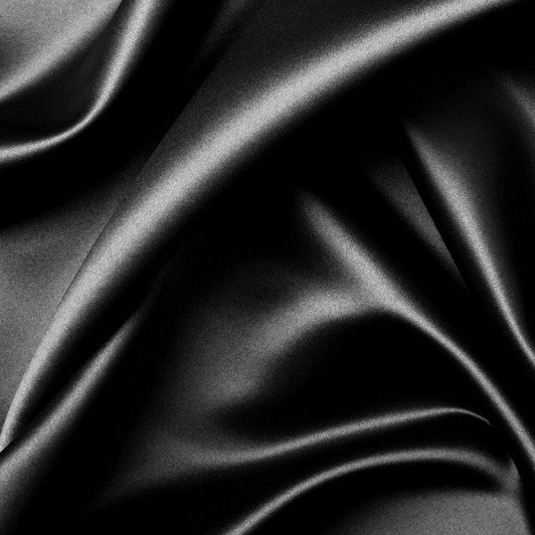 Luxurious 100% Pure Silk Satin Fabric 140cm(55 inches) wide, Sold by the meter