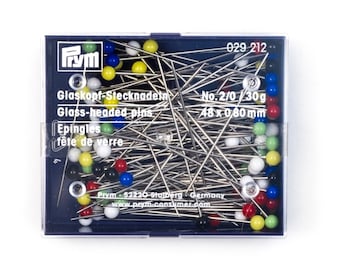 Prym Long Glass Headed Stainless Steel Dressmaker Pins