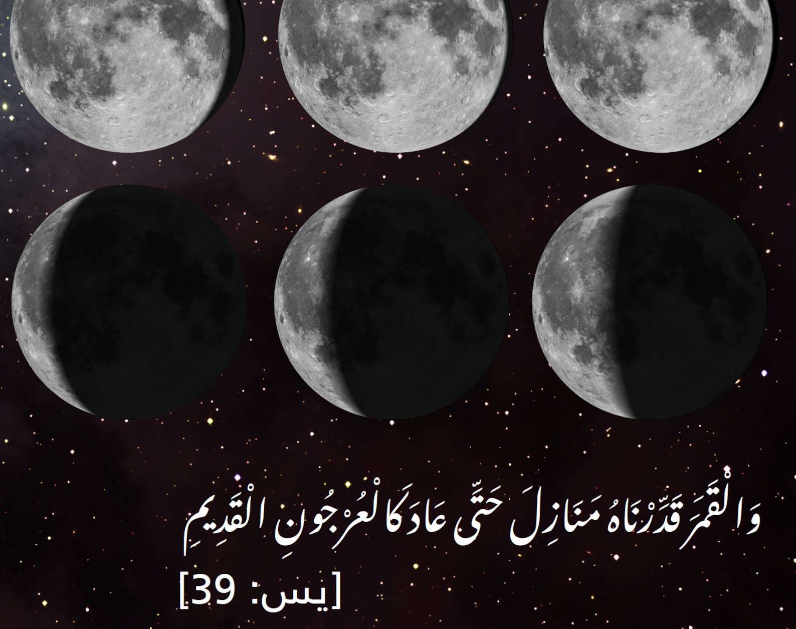 Phases of the moon in Arabic English children learning Etsy