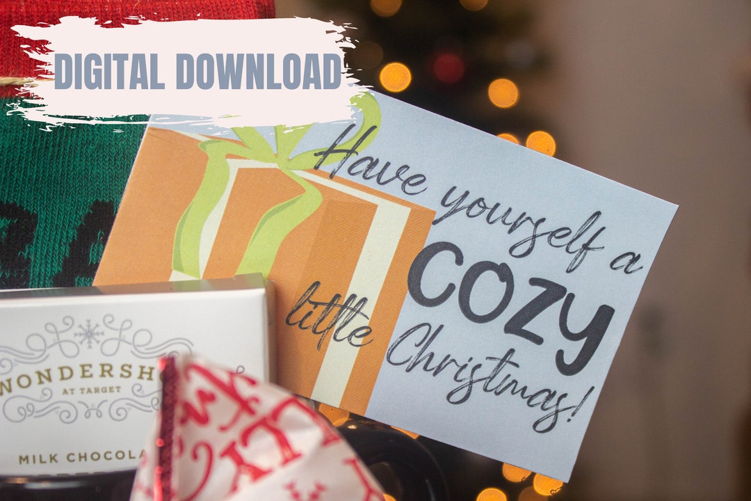 Have A Cozy Christmas Gift Tag DIGITAL - Etsy