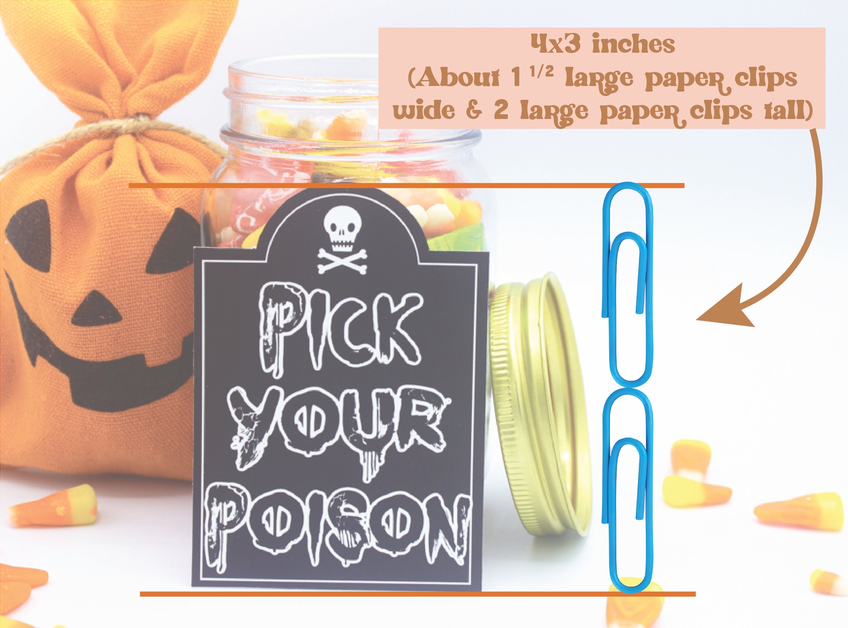 Posion Tag Halloween Gift Tag Pick Your Poison Appreciation Printable Halloween ...