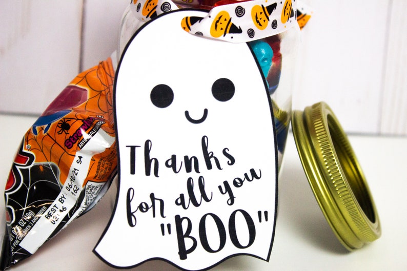 Halloween Ghost Teacher/employee Appreciation Gift Tag - Etsy
