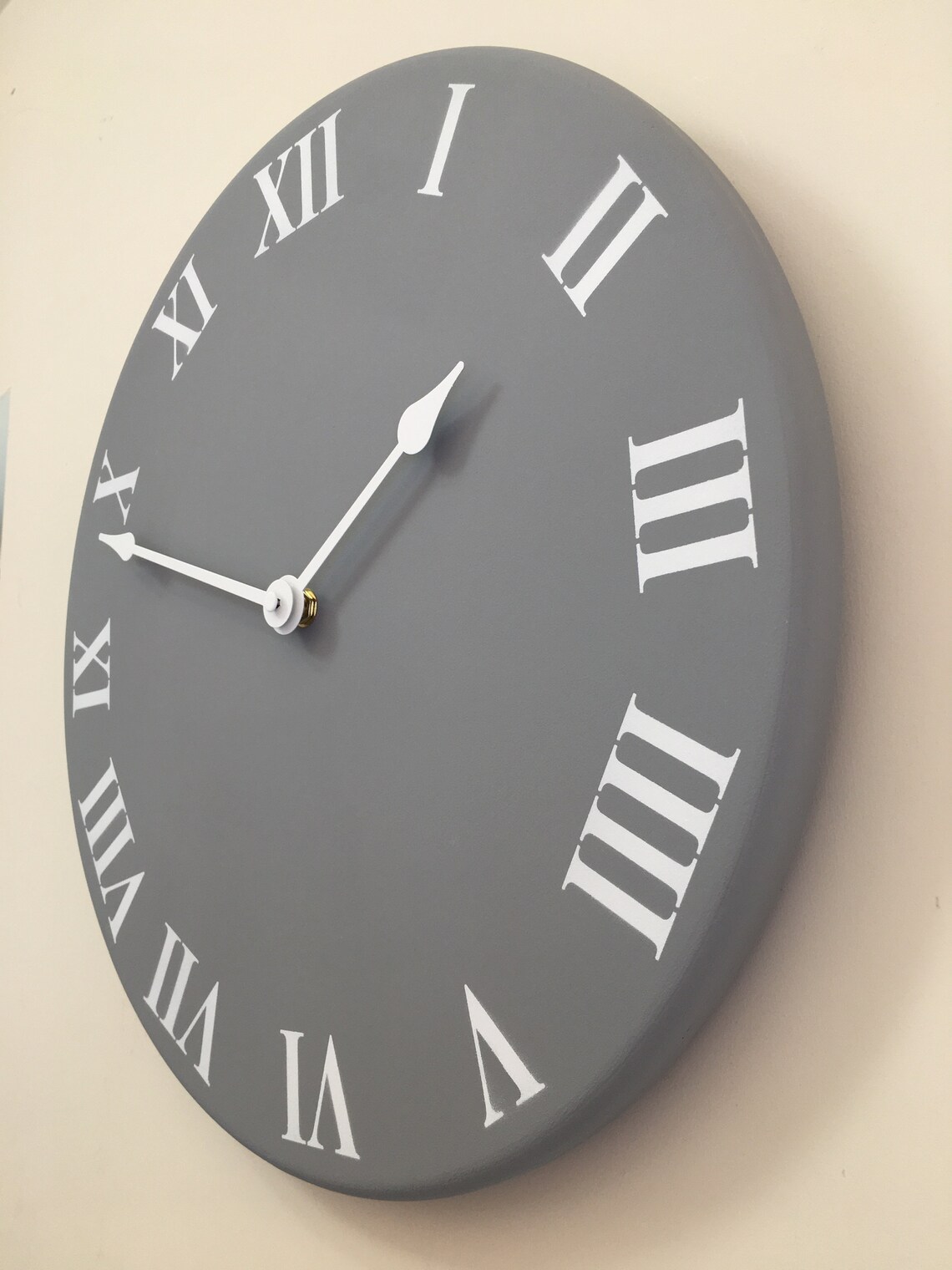 15 matt Grey wall clock made with reclaimed timber and Etsy