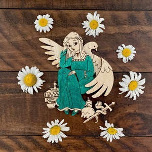 St. Dymphna Wall Art | Patron Saint of Mental Health | 3D Art for Catholic Home  | Confirmation Gift for Girls