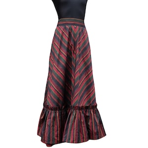 Vintage Floorlength Broomstick Striped Skirt