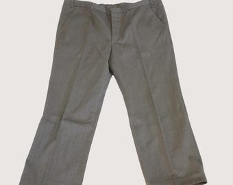 Herren Vintage Grau Knitter / Plissee Smart Hose