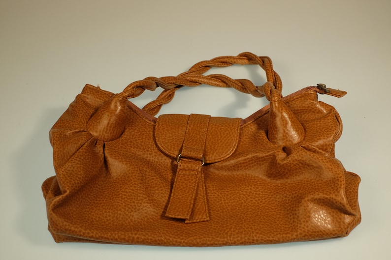 Vintage Brown Y2K Halfmoon Leather shops Bag / Underarm Purse