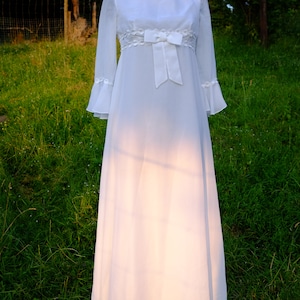 Vintage Minimalist 70s Wedding Dress