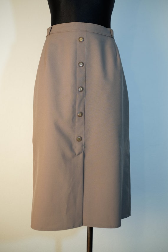 High waisted gray pencil skirt sales