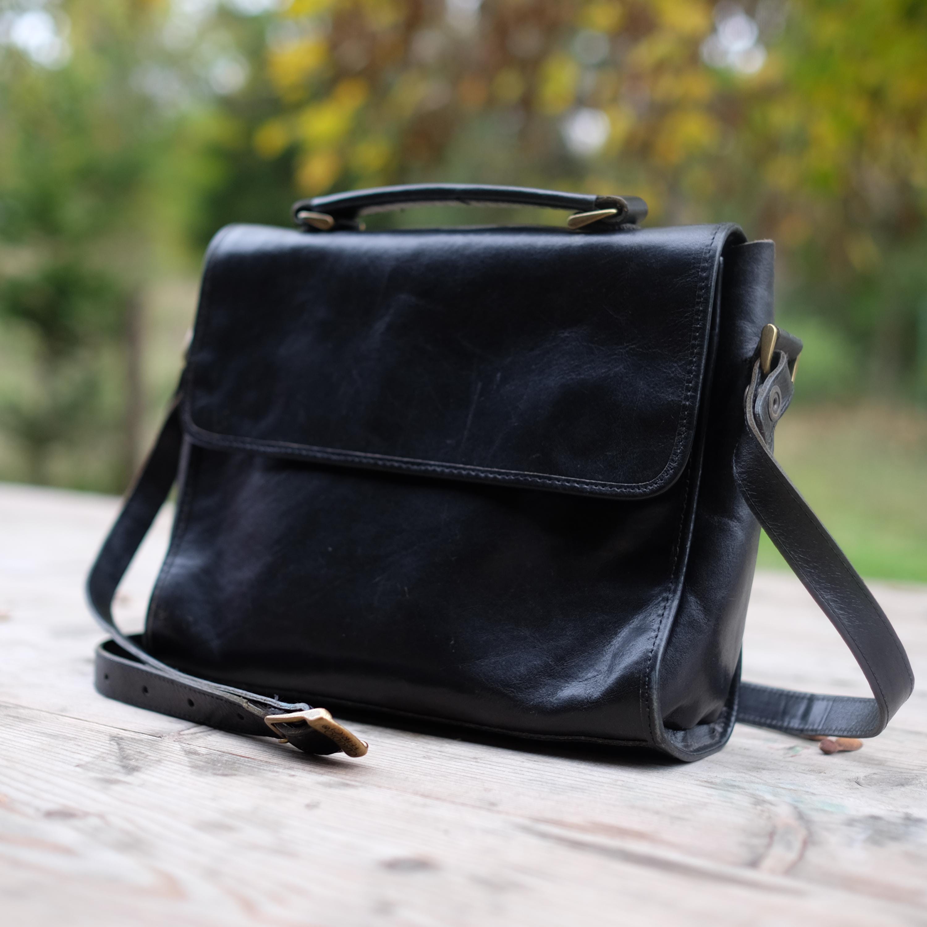 Leather Handbag Claudio Ferrici Bag Price Vintage Black Claudio