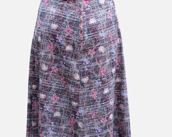 80s Vintage Handmade Floral Skirt