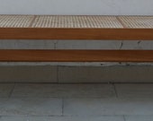 Pierre Jeanneret Cane Teak Bench Replica