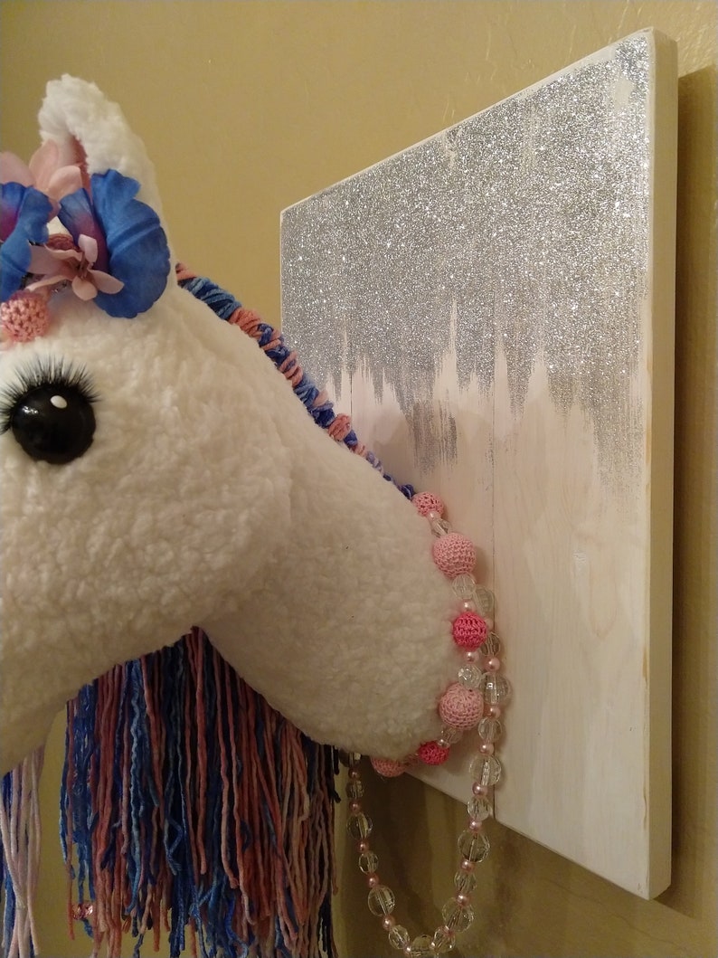 Stuffed Unicorn Head Faux Taxidermy Unicorn Wall Decor Etsy