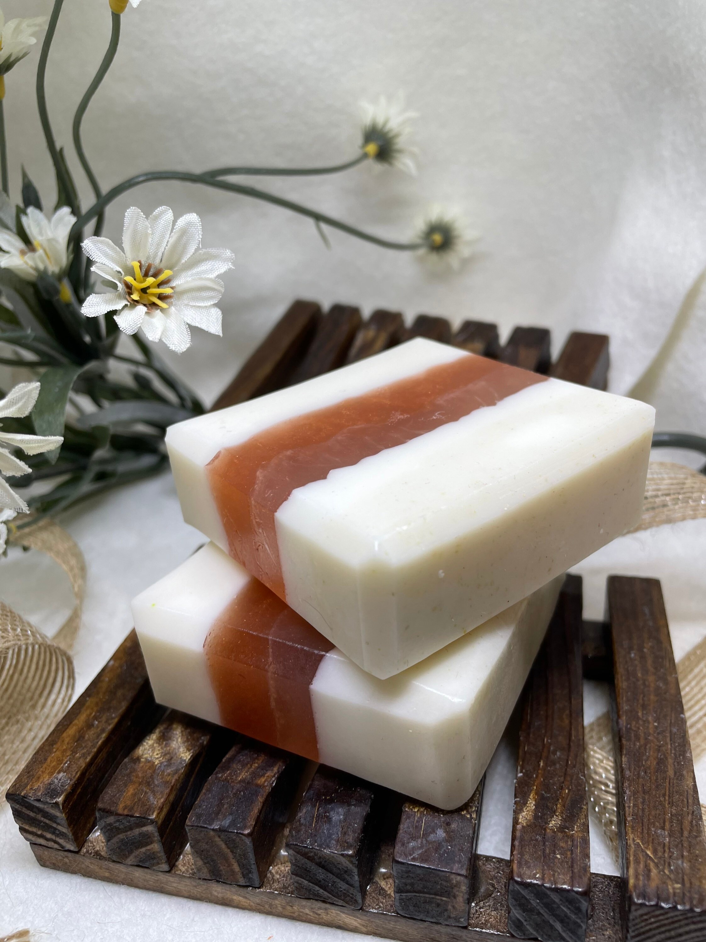 Oatmeal, Milk & Honey Creamy Soap Bars. Made With Goat's Milk, Honey