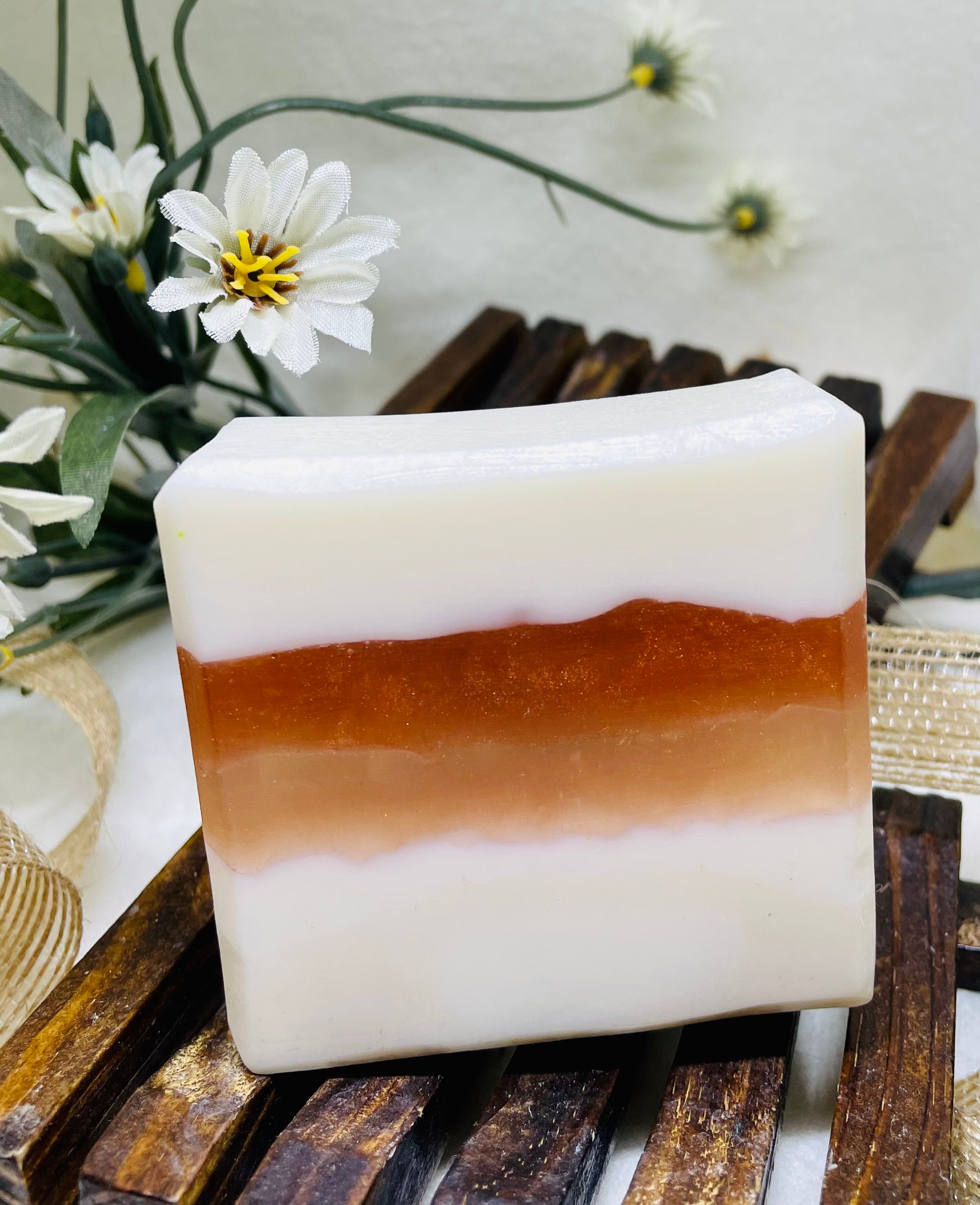 Oatmeal, Milk & Honey Creamy Soap Bars. Made With Goat's Milk, Honey