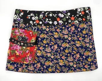 Short and long unique reversible wrap skirt, one-size-fits-all, SIX-skirts-in-one !