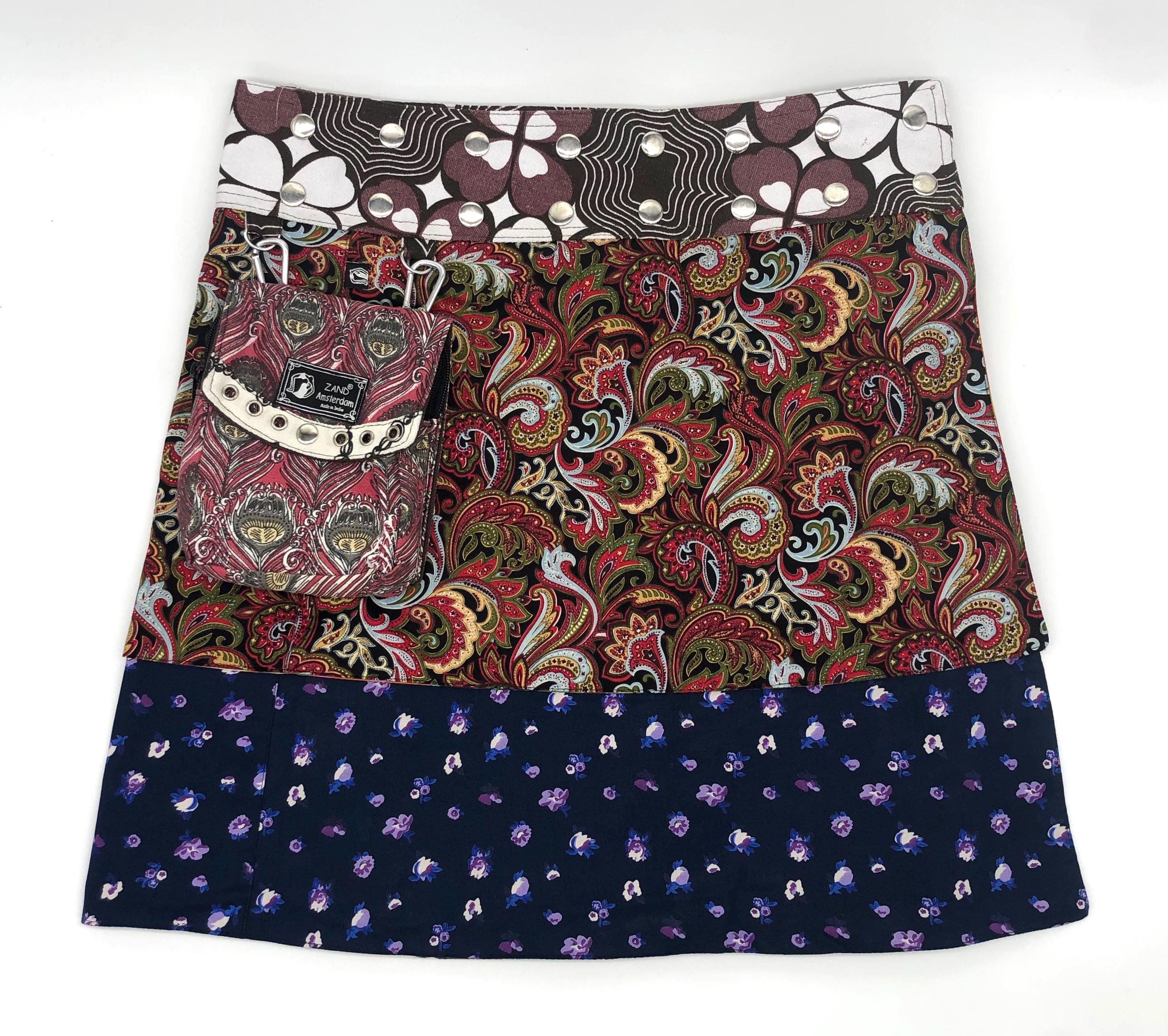 Short and Long Unique Reversible Wrap Skirt, One-size-fits