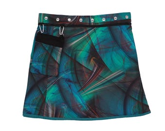 Sage Bloom Long Skirt - Reversible Maxi Skirt - Wrap Boho Skirt - Womens Festival Clothing