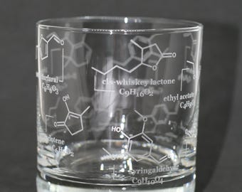 Bourbon Chemistry Rocks Glass | Laser-Engraved Bourbon Whiskey Gift