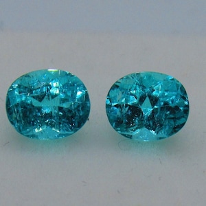Neon Tourmaline from Paraiba,Brazil. Pedra Lavrada Mine. 1.55 cttw.  Blue Green Oval Cut. Non copper bearing. Natural Loose Gemstones.