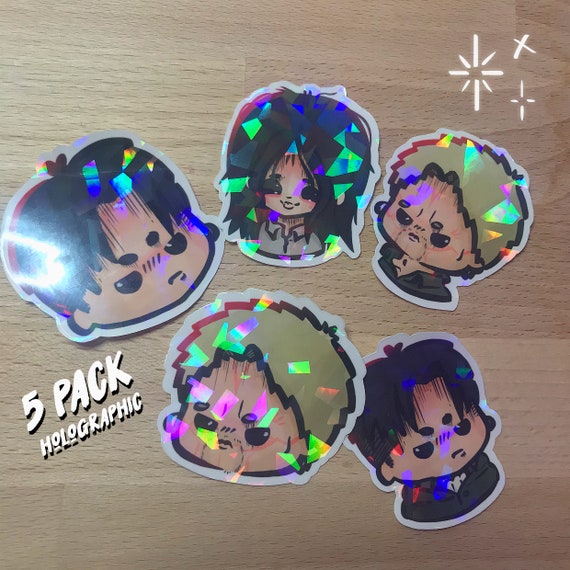 Reiner Sticker Reiner Holographic Sticker Anime Sticker Attack on Titan Chibi Art ...