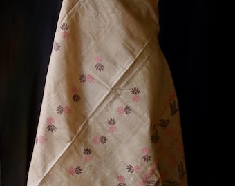 Authentic Handloom Muga Silk Saree from Assam , India