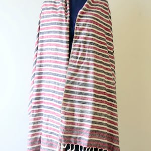 Handwoven hundred percent Stripe Eri Silk Shawl  from Assam , India