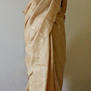 Luxurious Golden Plain Muga Silk Saree From Assam - Etsy