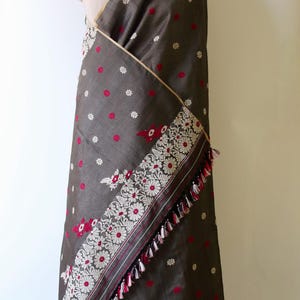 Black  Handloom Modal by Silk Saree from Assam , India