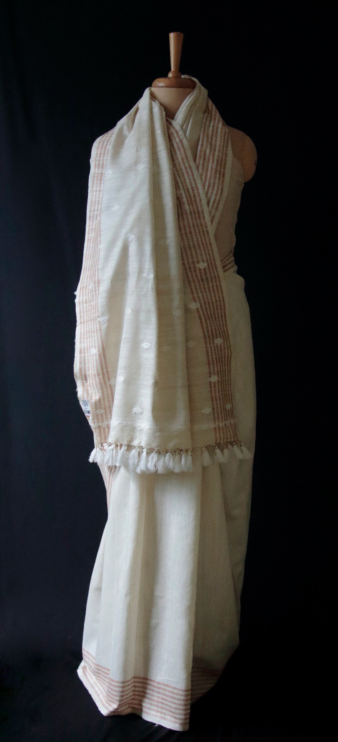 Handwoven Natural Colour Eri Silk Sari From Assam , India Etsy