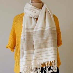 Handloom Hand Spun Check Eri Silk Stole   from Assam , India