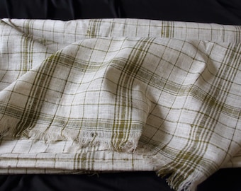 Handwoven / HandSpun Stripe Eri Silk Fabric by yard from Assam , India