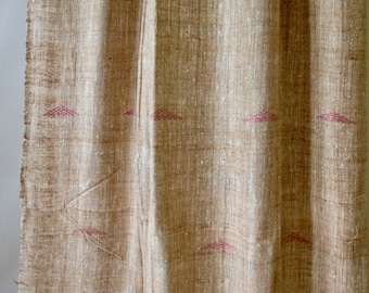 Natural Dyed HandSpun / Handwoven  Eri Silk Fabric by yard from Assam , India