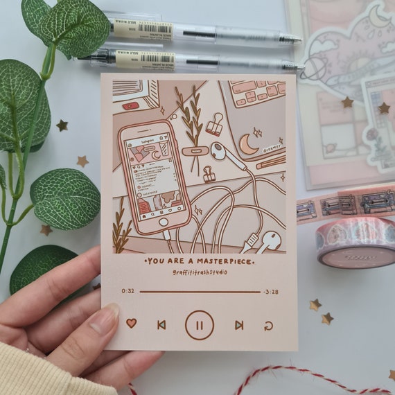 Spotify Masterpiece Art Print Wall Painting Art Colourful Etsy