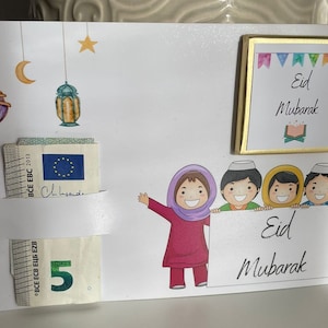 Ramadan Karte | Eid al Adha Karte | Kurban Bayram Karte  | Eid Mubarak Karten | Geschenkkarten für Kinder| Geldgeschenk Karte | Eid Geschenk
