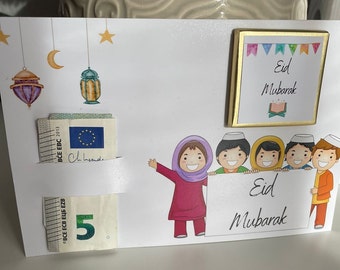 Eid al Adha Karte | Kurban Bayram Karte | Ramadan Karte | Eid Mubarak Karten | Geschenkkarten für Kinder| Geldgeschenk Karte | Eid Geschenk