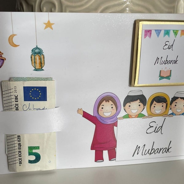 Eid al Adha Karte | Kurban Bayram Karte | Ramadan Karte | Eid Mubarak Karten | Geschenkkarten für Kinder| Geldgeschenk Karte | Eid Geschenk