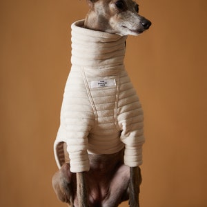 Italian Greyhound/Whippet Sand Quilted Sweater, Dog Clothes, Dog Apparel, Italian Greyhound Clothing, Whippet Clothing - PROVENCE