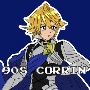 Fire Emblem Avatar Male Corrin 90s geïnspireerde anime-sticker
