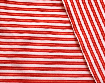 Vintage fabric striped from 1970s GDR polyester, waist band patterned, meterware, vintage look boho style