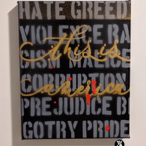 This is America stencil pop art canvas paintings