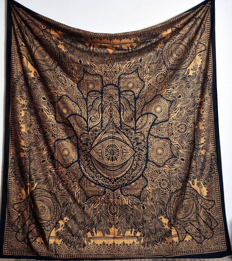 Hamsa Hand Kaleidoscope Tapestry (Double Size)