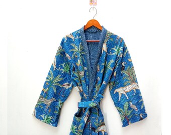 Best-seller, Kantha Jacket Kimono Robe, Populaire maintenant, Kantha Short Jacket, Livraison express, Vestes kimono matelassées, Veste Kantha matelassée