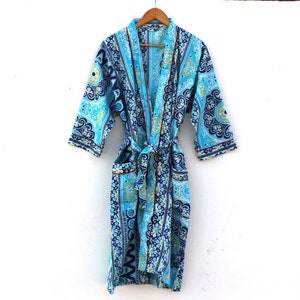 EXPRESS DELIVERY- Cotton kimono Robes, Suzani print Kimono, Soft and comfortable Bath robes, wrap dress, House Coat Robe