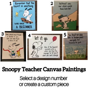 Tableau sur toile Professeur Snoopy
