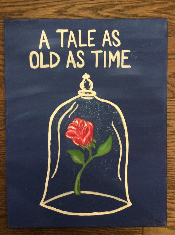 Beauty And The Beast Quote Canvas Painting Etsy