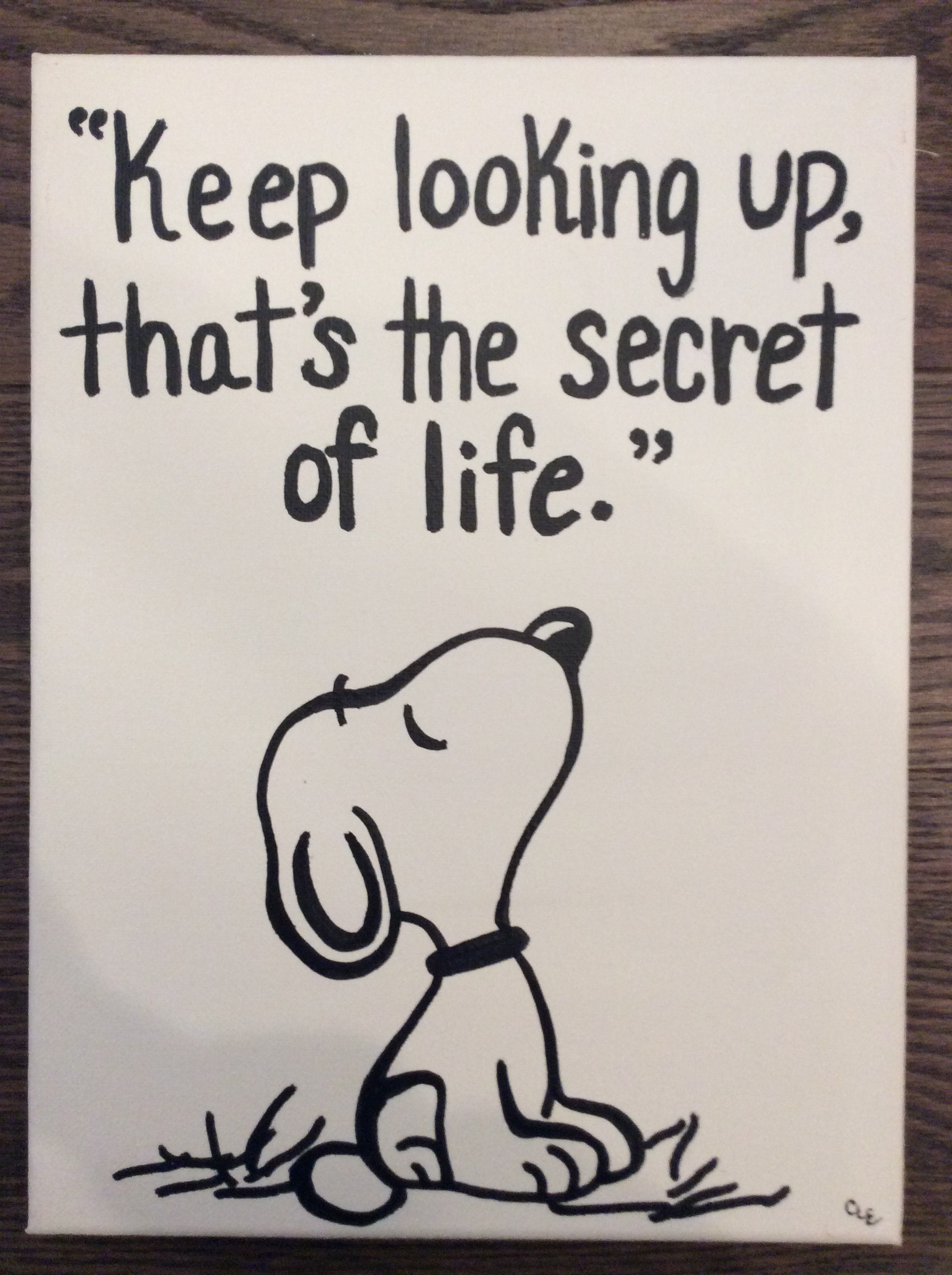 Keep Looking Up Snoopy Canvas Painting Etsy Keep Looking Up Snoopy Canvas Painting Etsy