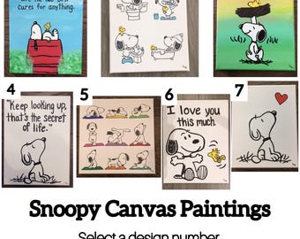Snoopy Canvas Painting